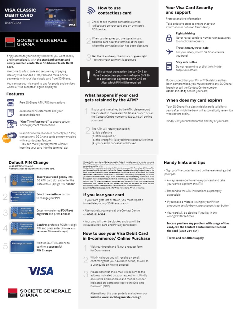 Classic Card User Guide PDF Personal Identification Number Debit Card