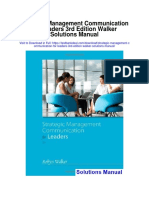 Strategic Management Communication For Leaders 3rd Edition Walker Solutions Manual