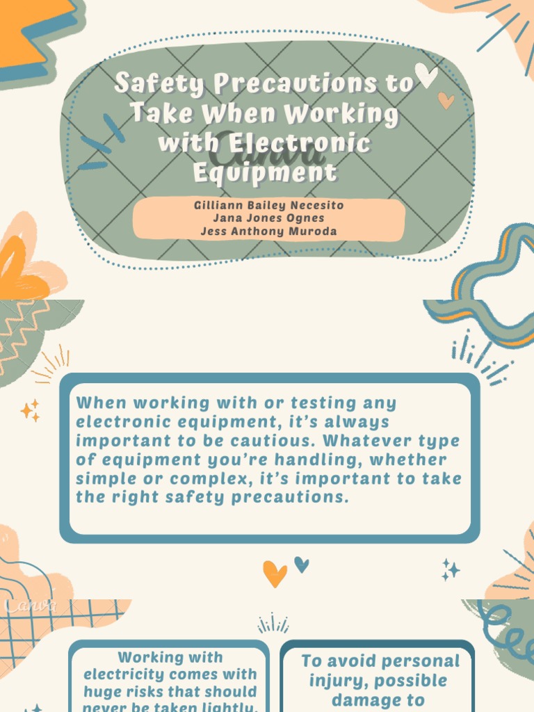 Safety Precautions To Take When Working With Electronic Equipment PDF