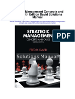 Strategic Management Concepts and Cases 13th Edition David Solutions Manual