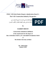 FIDIC 1999 (Red Book) Dispute Adjudication Board's: The UAE Construction Industry Perspective