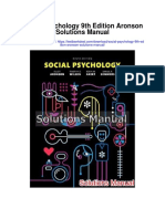 Social Psychology 9th Edition Aronson Solutions Manual