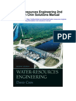 Water Resources Engineering 2nd Edition Chin Solutions Manual