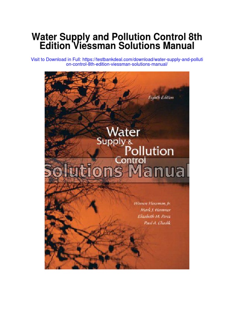 Water Supply and Pollution Control 8th Edition Viessman Solutions