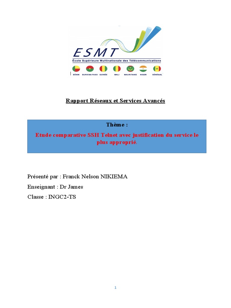 Rapport Réseaux Et Services Avancés | PDF | Enveloppe de protection ...