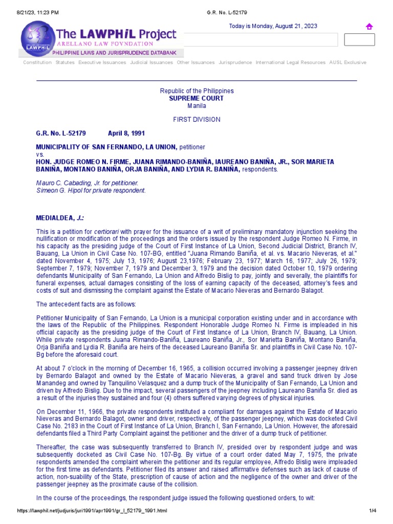 Supreme Court Ruling on Municipal Liability | PDF | Lawsuit | Legal ...