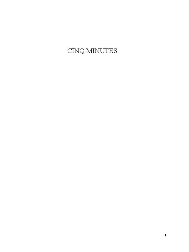 Cinq Minutes de Ponctualité | PDF