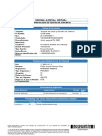 Oficina Judicial Virtual: Certificado de Envío de Escrito