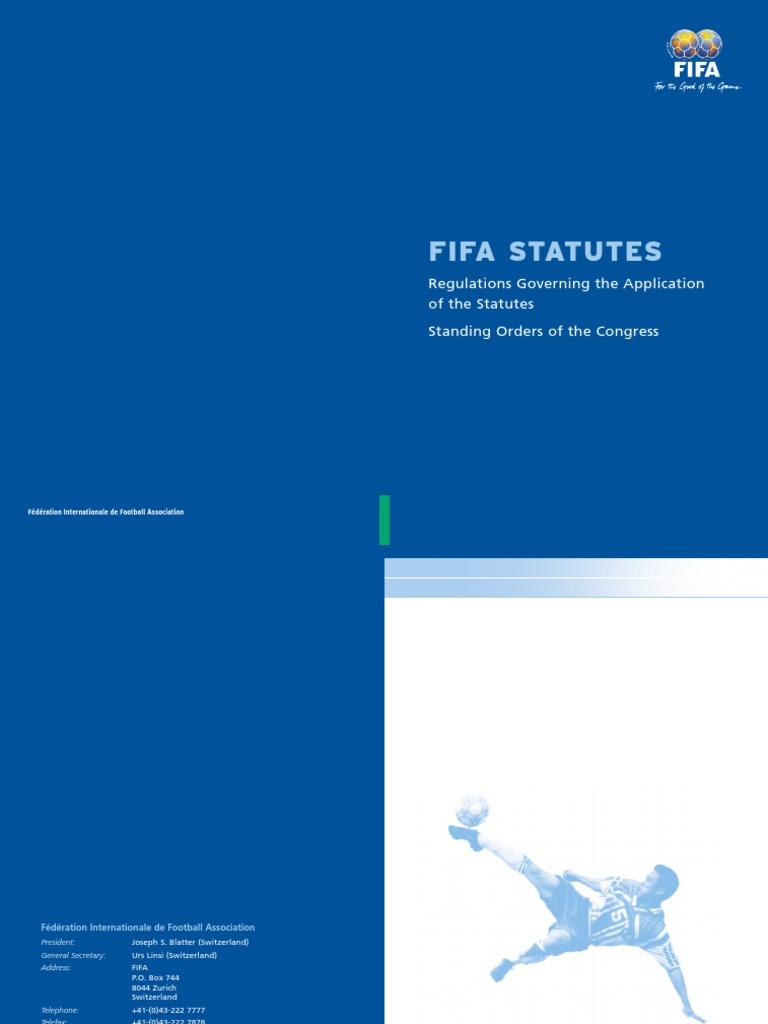 FIFA Statutes PDF Fifa United States Congress