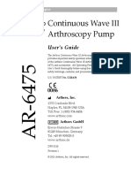 Manual Arthrex (Continuous Wave III Arthroscopy Pump)