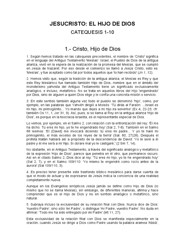 Jesucristo. El Hijo de Dios | PDF | Jesús | Evangelio de Mateo