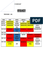 Horario 3er Grado - 2023.