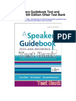 Speakers Guidebook Text and Reference 6th Edition Ohair Test Bank