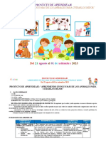 Proy. 4 Años "Aprendiendo Un Poco Más de Los Animales para Cuidarlos Mejor"