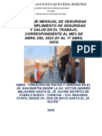 Informe de Seguridad y Salud - Abril-San Martin