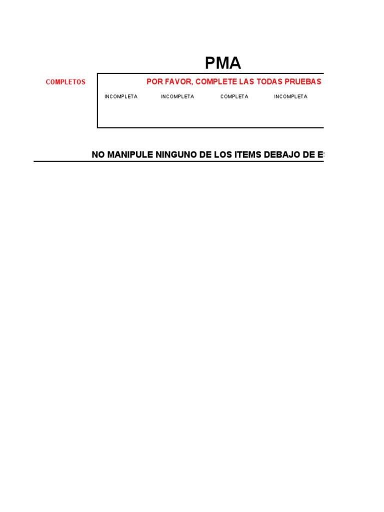 Test Pma 2003 | PDF