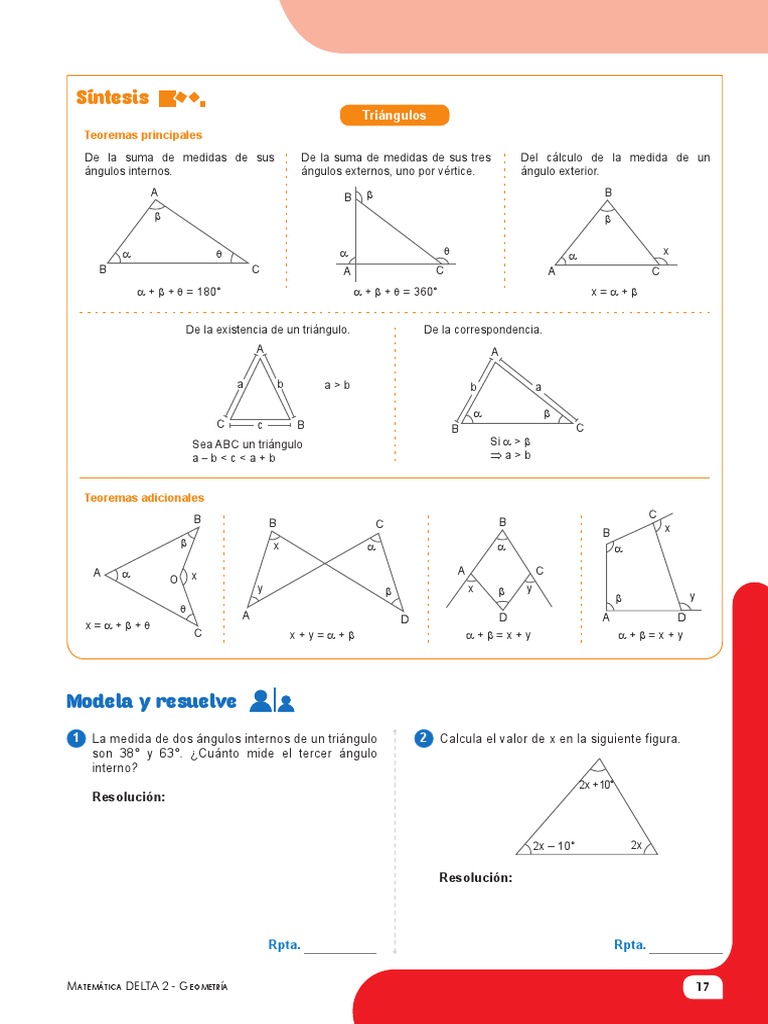 Teoremas y Ejercicios de Triángulos | PDF | Triángulo | Euclides
