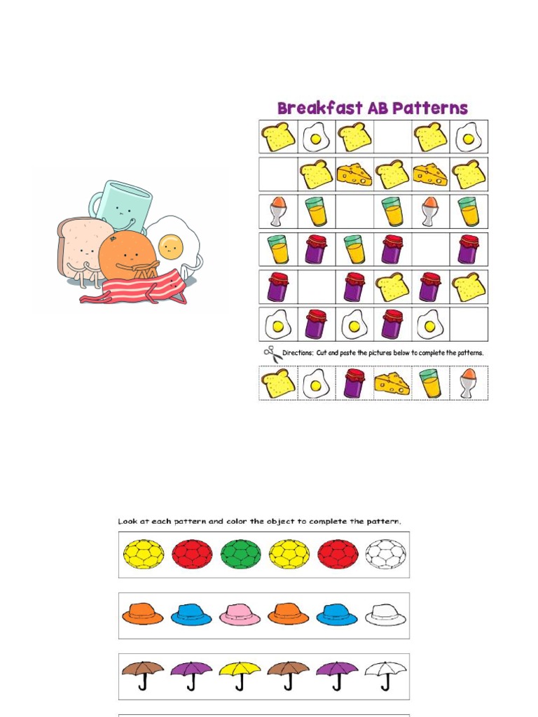 Worksheet ABAB Pattern PDF
