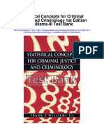 Statistical Concepts For Criminal Justice and Criminology 1st Edition Williams III Test Bank