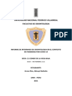 Informe de Internado Odontológico en Centro de Salud - Lima - Perú