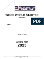 J1 - Wider World Starter - Test 2 - 2023