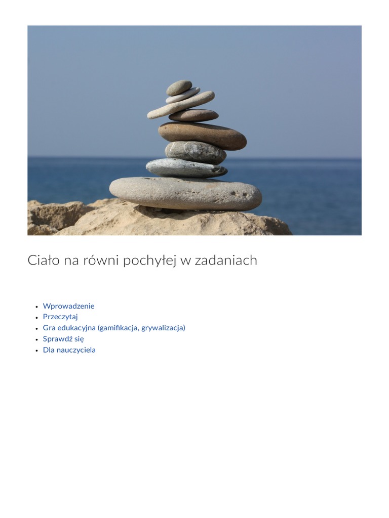 Cialo Na Rowni Pochylej W Zadani | PDF