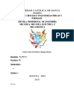 Informe de Fisica Electricidad Magnetismo