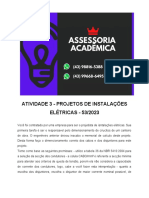 Atividade 3 - Projetos de Instalações Elétricas - 53 2023