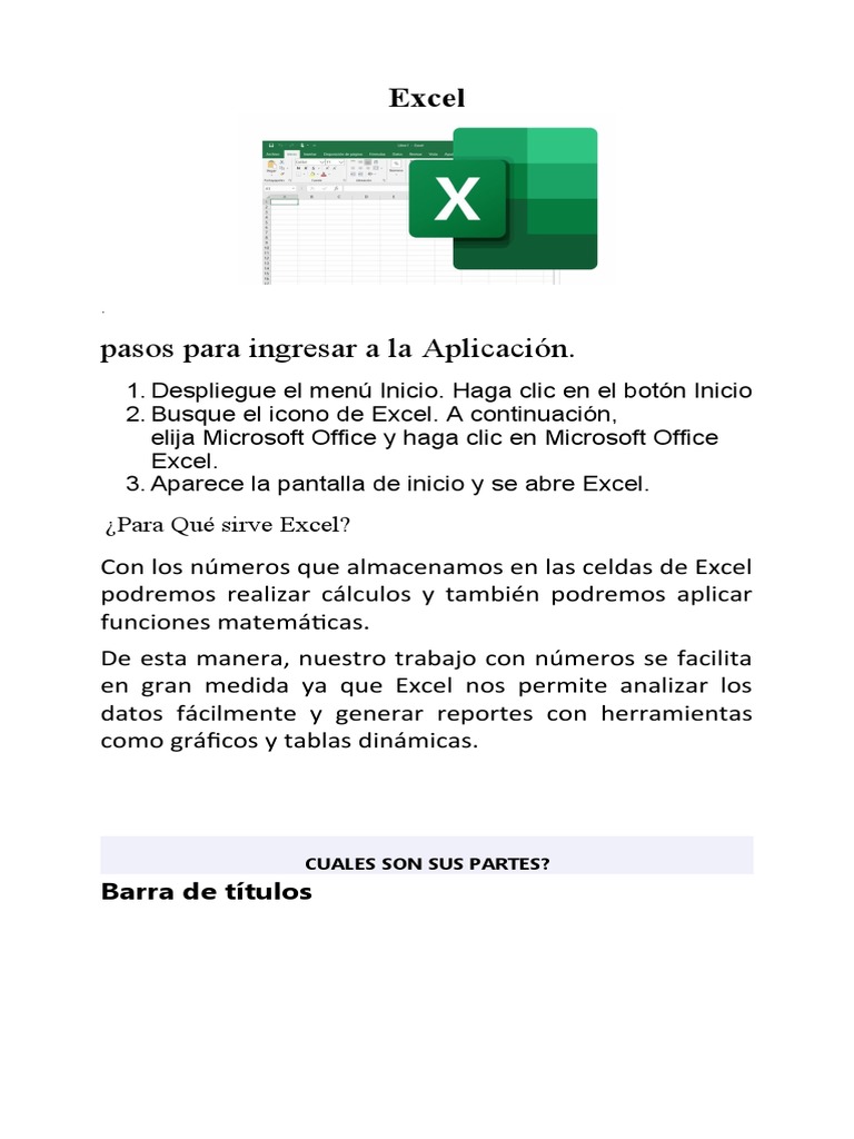 Introducción a Microsoft Excel | PDF | Microsoft Excel | Hoja de cálculo