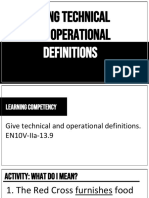 Giving Technical and Operational Ed