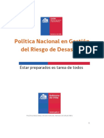 POLÍTICA NACIONAL DE GESTIÓN DEL RIESGO DE DESASTRES