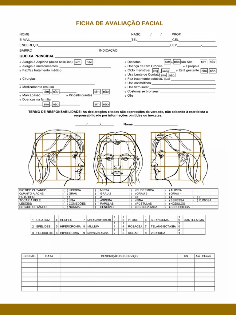Ficha Analise Facial | PDF