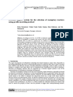 Decision Support System For The Selection of Exemplary Teachers Using Profile Matching Method