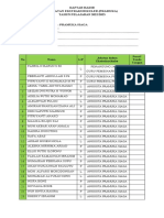 Format Daftar Hadir Kegiatan Ekskul PRAMUKA