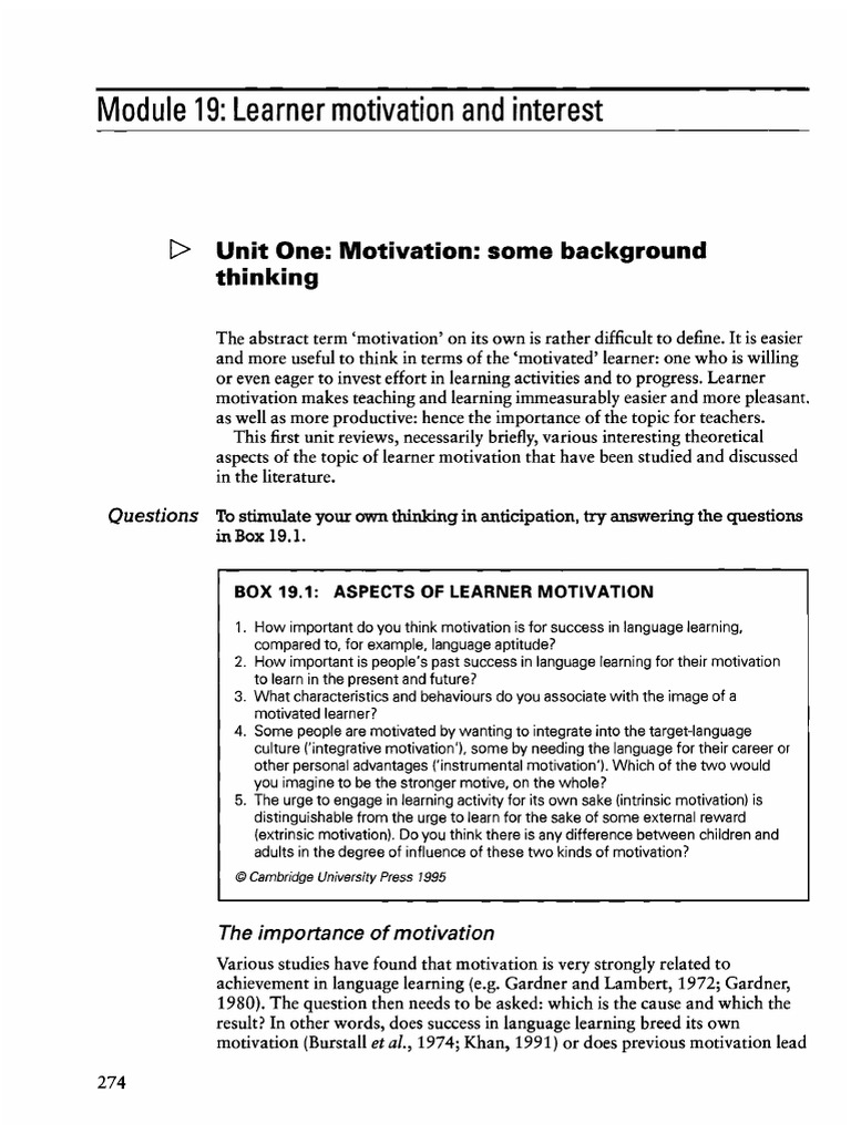 4-Learner Differences and Motivation A Course in Language Teaching ...