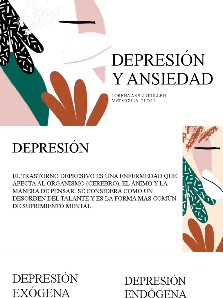 Comprendiendo la Depresión y Ansiedad | PDF | Trastorno depresivo mayor ...
