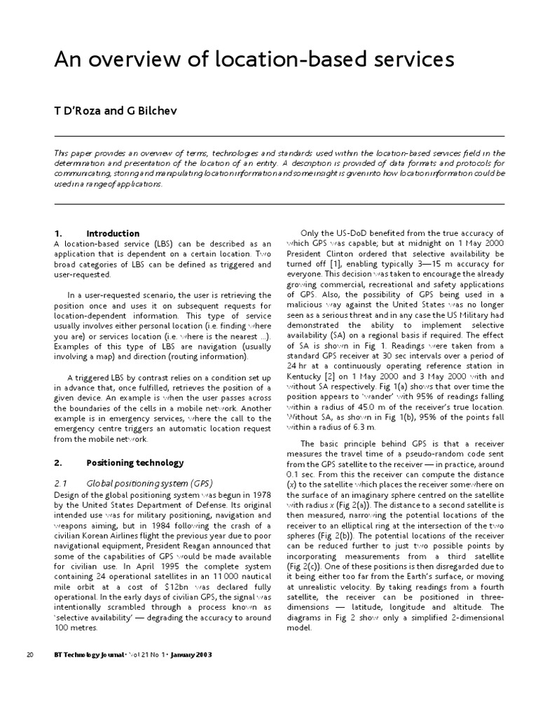An overview of location based services t d roza and g bilchev pdf