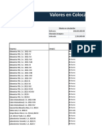 Valores en Colocacion Del Mercado 14-08-2023