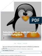 Solución A No Se Pudo Bloquear Varlibdpkglock