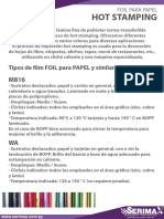 Ficha Promocional - Foil Papel