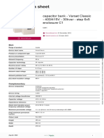 Product Data Sheet: Capacitor Bank - Varset Classic - 400/415V - 30kvar - Step 6x5 Enclosure C1
