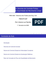 Aula 9 - Equação Da Conservação Da Quantidade de Movimento - Prof. Pacífico