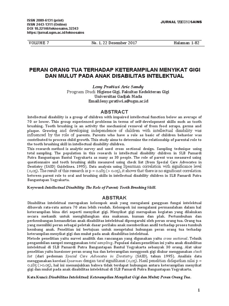 Intelektual Disabilitas 1 Pdf Medical Specialties