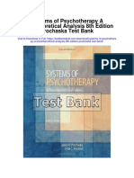 Systems of Psychotherapy A Transtheoretical Analysis 8th Edition Prochaska Test Bank
