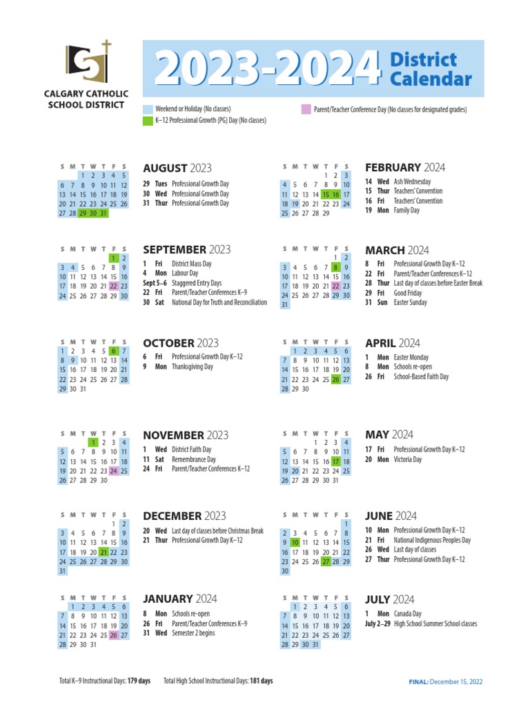 Finalregularcalendar2023 2024 PDF Easter Observances