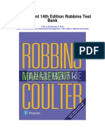 Management 14th Edition Robbins Test Bank