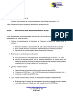 Plan de Accion Situacion Presentada Por El Suministro de Agua