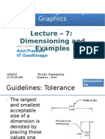 ES-101: Engineering Graphics: Lecture - 7: Dimensioning and Examples