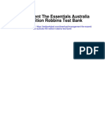 Management The Essentials Australia 4th Edition Robbins Test Bank