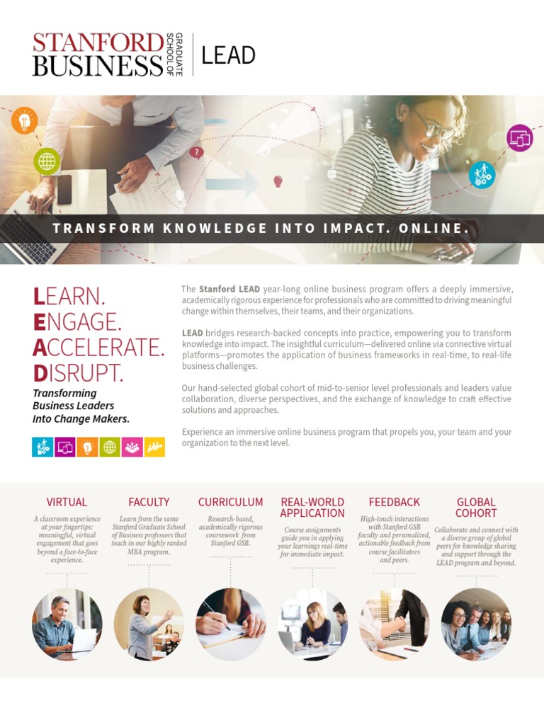 Stanford LEAD Online Program Overview | PDF | Leadership | Innovation